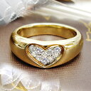 【大特価89800円税込】K18YG/PG/WG【0.15ct】ダイヤモンド ハートパヴェリング 指輪『Heartin』[SIクラス] 透明感溢れるライトカラーダイヤモンドハート 誕生日 母の日 ギフト 記念日 結婚10年 10周年 特価品【送料無料】