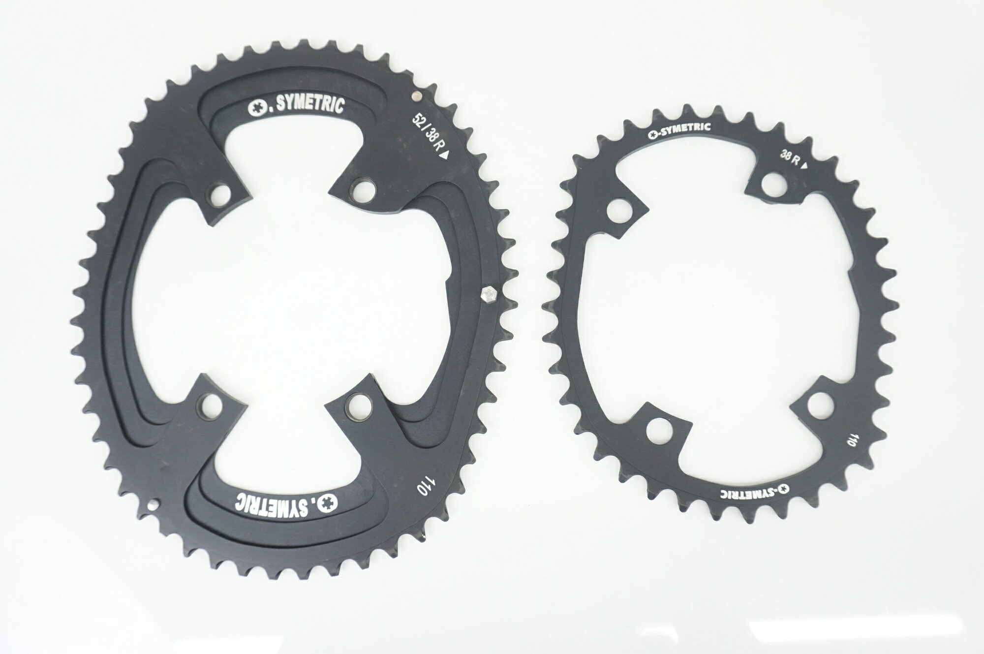 オーシンメトリックチェーンリング シマノ4b クランク 52-38
