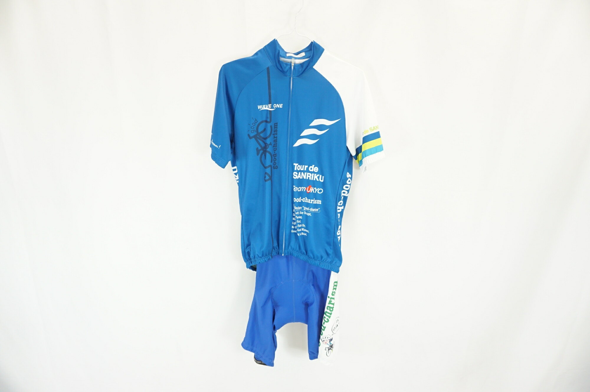 【中古】 WAVE ONE 「ウェーブワン」 TOUR DE SANRIKU 上XLサイズ 下XXLサイズ ジャージセット / バイ..
