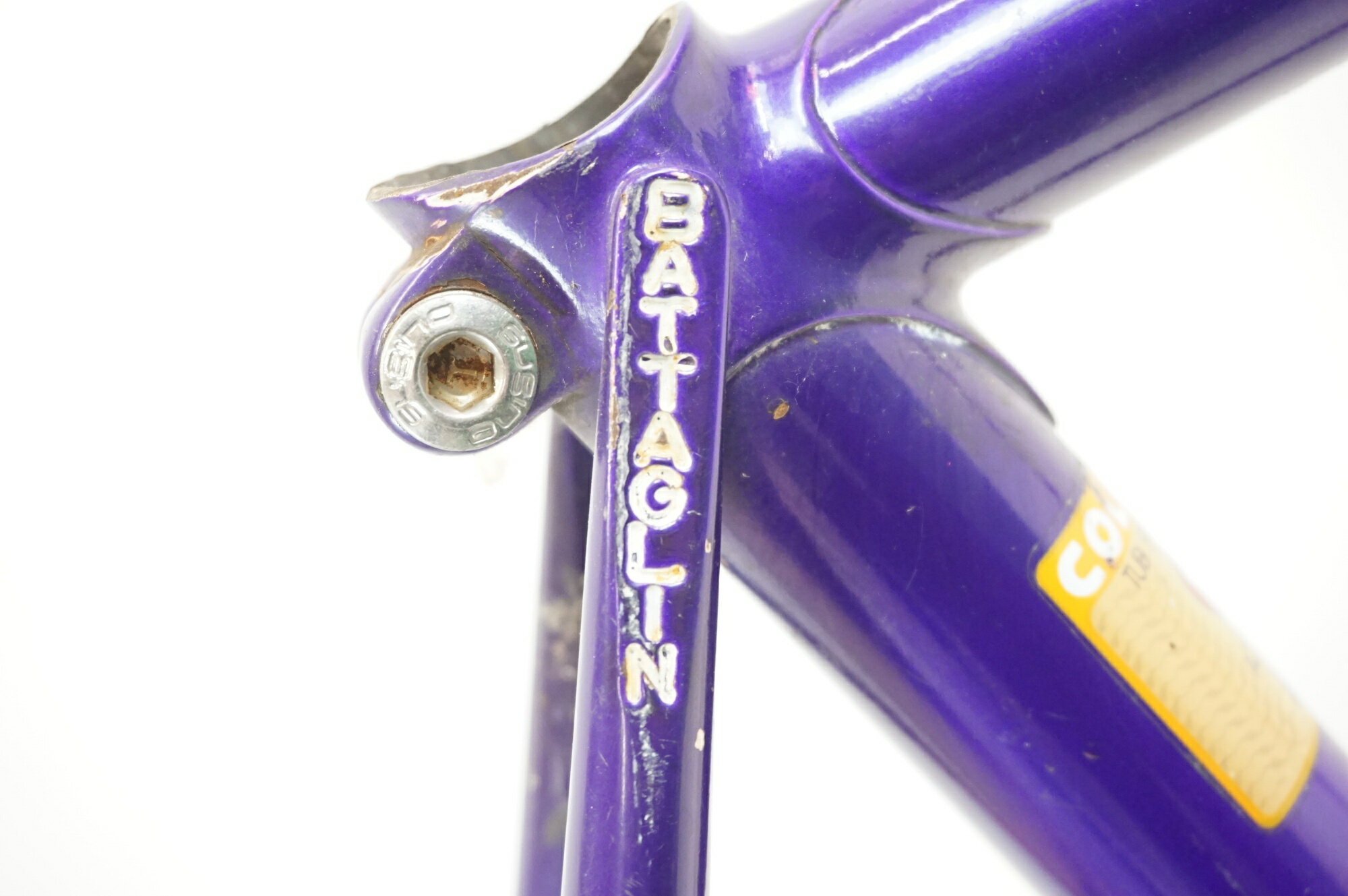 【中古】 BATTAGLIN 「バッタリン」 年式不明 クロモリ フレーム / バイチャリ宇都...