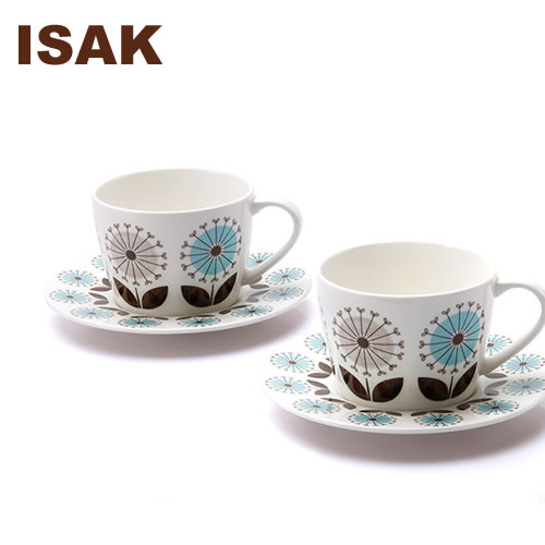 【送料無料】ISAK カップ＆ソーサーペア「キッチン」 サンドラ・イサクソン　Sandra Isaksson