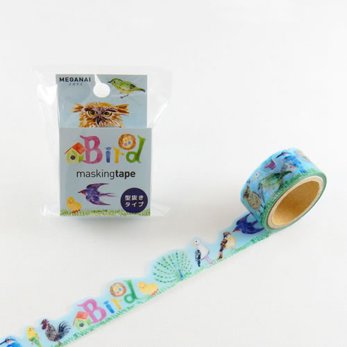 Rakuten - 【メール便OK】　RT-MKM-008 ラウンドトップ メガナイ　型抜き マスキングテープ　バード　　20mm*5m shaped masking tape 引越し祝い 開店祝い ギフト【HLS_DU】人気fs2gm出産祝い 粗品 roundtop TIPS