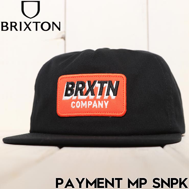 乐天商城 - スナップバックキャップ 帽子 BRIXTON ブリクストン PAYMENT MP SNPK 11790 BLACK 日本代理店正規品