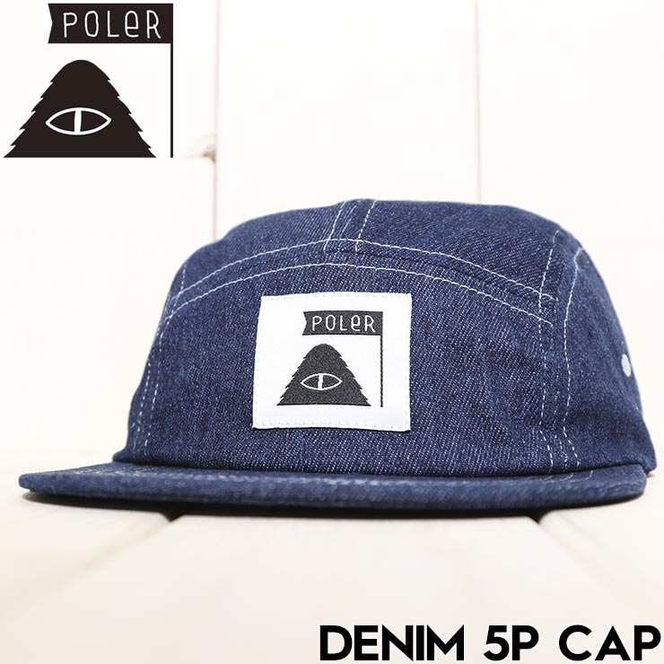 乐天商城 - 帽子 ストラップキャップ POLeR ポーラー DENIM 5P CAP 251MCV0086 BLK 日本代理店正規品
