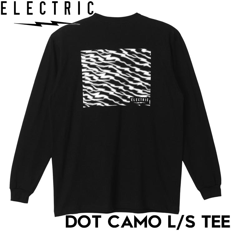 Rakuten - 【楽天スーパーセール 対象商品】 ロングスリーブTEE ロンT ELECTRIC エレクトリック DOT CAMO L/S TEE E25ST01 BLK 日本代理店正規品