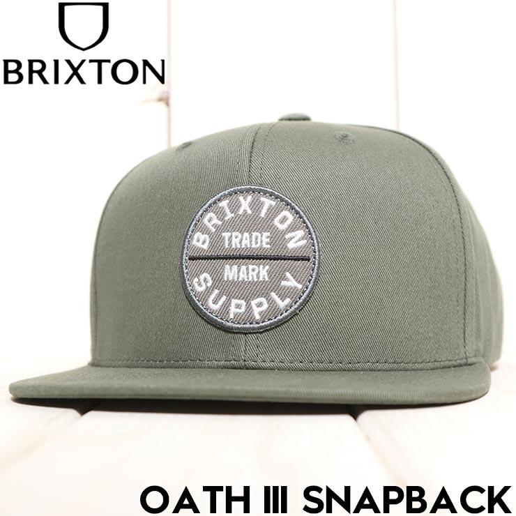 【送料無料】 スナップバックキャップ 帽子 BRIXTON ブリクストン OATH III SNAPBACK 10777 PNCBN 日本代理店正規品
