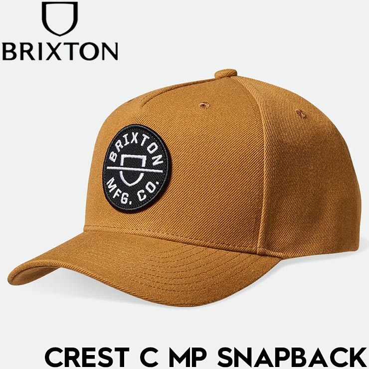 스냅 백 캡 모자 BRIXTON 브릭스턴 CREST C MP SNAPBACK 11001 COBLK 일본 대리점 정규품