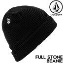 【送料無料】 ニットキャップ カフビーニー VOLCOM ボルコム FULL STONE BEANIE D5832202 BLACK 日本代理店正規品