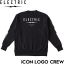 スウェットトレーナー クルーネック ELECTRIC エレクトリック ICON LOGO CREW E24FU07 BLK日本代理店正規品
