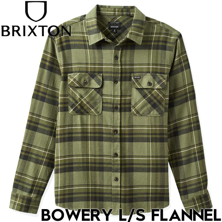 フランネルシャツ ネルシャツ BRIXTON ブリクストン BOWERY L/S FLANNEL 01213 VLWWB 日本代理店正規品
