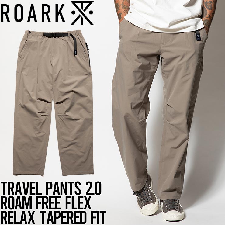 【送料無料】 リラックステーパードパンツ チノパン THE ROARK REVIVAL ロアーク リバイバル TRAVEL PANTS 2.0 ROAM FREE FLEX - RELAX TAPERED FIT RPJ1004 TPE 日本代理店正規品