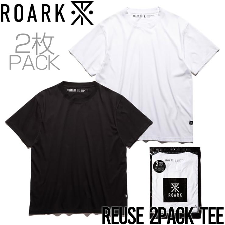  2枚セット パックTEE 半袖Tシャツ THE ROARK REVIVAL ロアークリバイバル REUSE 2PACK TEE RTJPK1000-BSC 日本代理店正規品