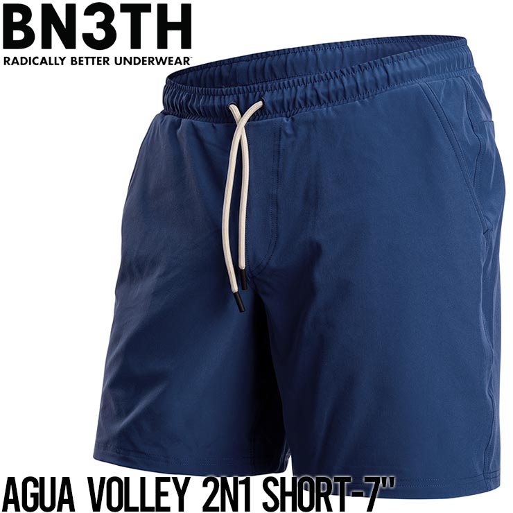 【送料無料】 ハイブリッドショーツ ハーフパンツ BN3TH ベニス AGUA VOLLEY 2N1 SHORT-7 /NAVY