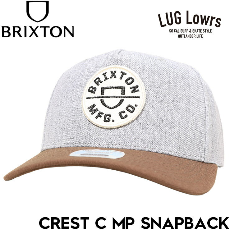 Rakuten - BRIXTON ブリクストン スナップバックキャップ メンズ レディース ベースボールキャップ カーブバイザー 5パネル CREST C MP SNAPBACK ロゴキャップ 帽子 11001 HTGPB 26SU 日本代理店正規品