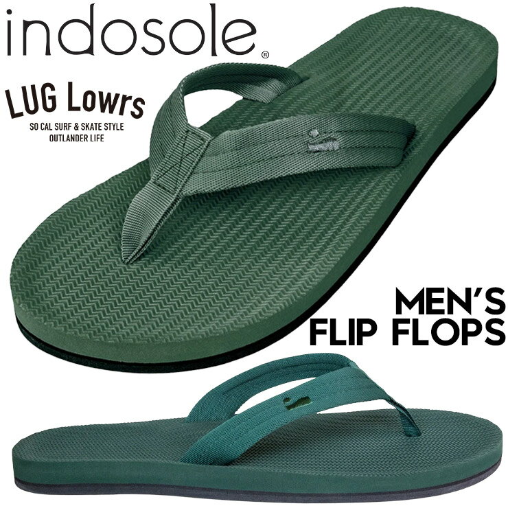 Rakuten - INDOSOLE インドソール メンズ ビーチサンダル トングサンダル サンダル リーフ Easy Living Flip Flops Leaf 軽量 防水 リサイクル 日本代理店正規品