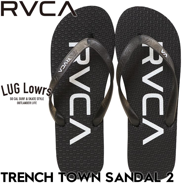 Rakuten - RVCA ルーカ ビーチサンダル メンズ サンダル ビーサン トングサンダル 軽量 撥水 TRENCH TOWN SANDAL2 BG041912 BLK 26SP 日本代理店正規品