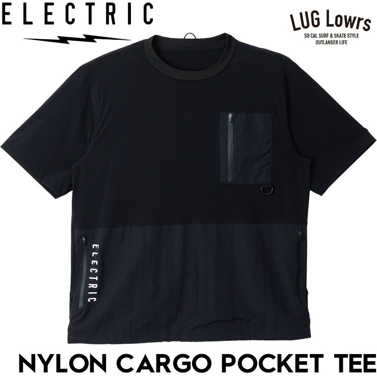 Rakuten - ELECTRIC エレクトリック Tシャツ メンズ 半袖Tシャツ ナイロンTシャツ ポケットTシャツ カーゴポケット 撥水 軽量 ELECTRIC NYLON CARGO POCKET TEE E26ST24 BLK 日本代理店正規品