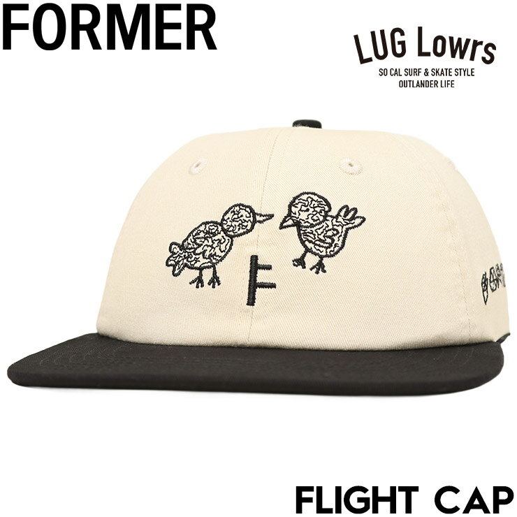 Rakuten - FORMER フォーマー キャップ メンズ スナップバックキャップ 帽子 フラットバイザー ロゴキャップ 刺繍キャップ FLIGHT CAP BONE FHW-26224 26SP 日本代理店正規品