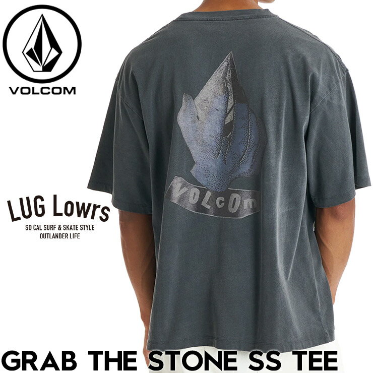 Rakuten - VOLCOM ボルコム Tシャツ メンズ 半袖Tシャツ グラフィックTシャツ ロゴTシャツ コットンTシャツ ルーズフィット GRAB THE STONE SS TEE VST261009 BLK 26SS 日本代理店正規品