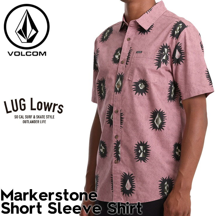 Rakuten - VOLCOM ボルコム シャツ メンズ 半袖シャツ 総柄シャツ 柄シャツ カジュアルシャツ コットン ビスコース クラシックフィット Markerstone Short Sleeve Shirt 26SS A0412606 日本代理店正規品