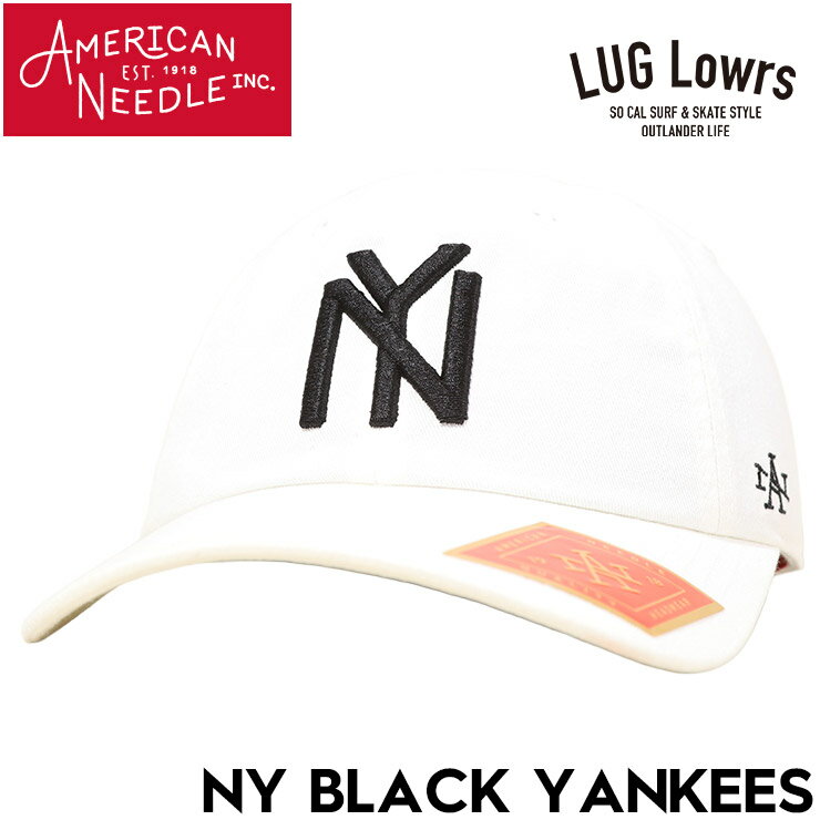 Rakuten - AMERICAN NEEDLE アメリカンニードル キャップ メンズ レディース ベースボールキャップ ローキャップ 帽子 ニューヨークヤンキース NY BLACK YANKEES SMU674B-NBY WHITE 日本代理店正規品