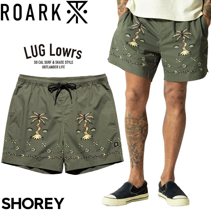 乐天商城 - ROARK ロアーク ボードショーツ メンズ サーフパンツ 水着 海パン 水陸両用 ショートパンツ 軽量 ストレッチ 速乾 撥水 SHOREY RBSJ1201-ARM 26SU 日本代理店正規品