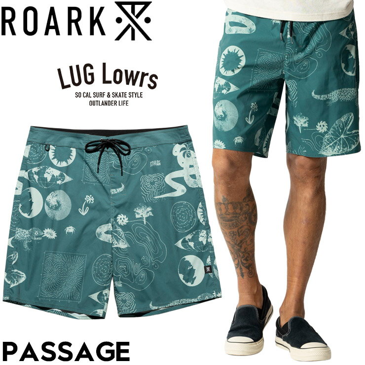 樂天商城 - ROARK ロアーク ボードショーツ メンズ サーフパンツ 水着 海パン 水陸両用 ショートパンツ ストレッチ 速乾 撥水 PASSAGE RBSJ1202-SGN 26SU 日本代理店正規品
