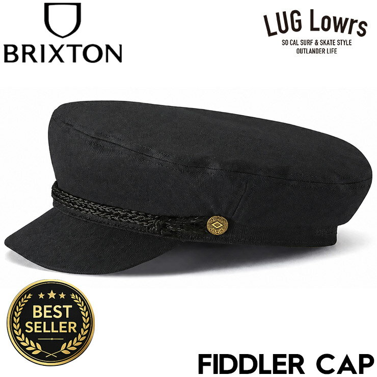 BRIXTON ブリクストン ハンチング メンズ レディース マリンキャップ フィッシャーマンキャップ キャスケット 帽子 FIDDLER CAP 10772 BLACK 日本代理店正規品