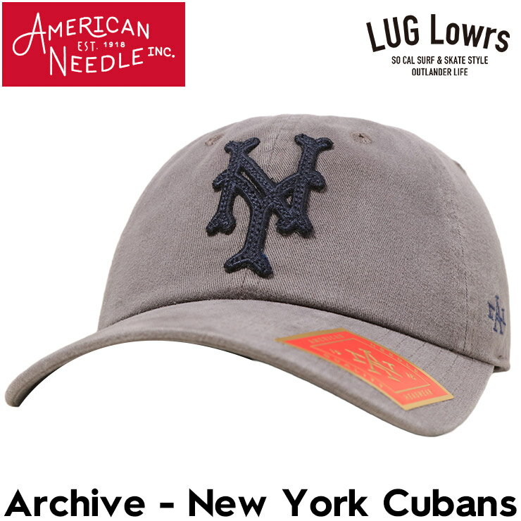 Rakuten - AMERICAN NEEDLE アメリカンニードル キャップ メンズ レディース ベースボールキャップ ローキャップ 帽子 ニグロリーグ New York Cubans Archive SMU694B-NYC COOLGRAY 日本代理店正規品
