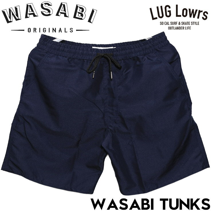 乐天商城 - WASABI Original ワサビ ハイブリッドショーツ メンズ ハーフパンツ ショートパンツ 水陸両用 サーフパンツ ボードショーツ 海パン WASABI TRUNKS NAVY 26SU 日本代理店正規品