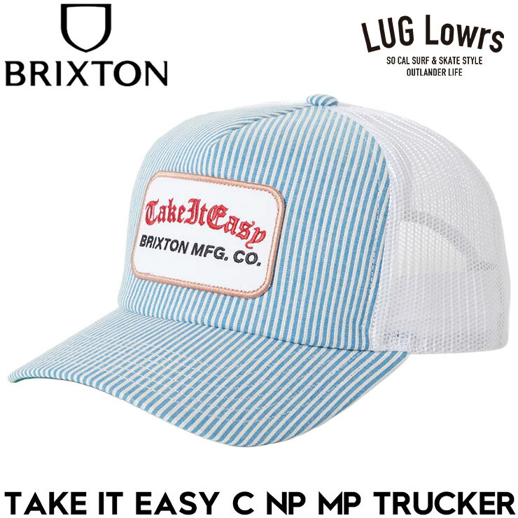 BRIXTON ブリクストン キャップ メンズ レディース トラッカーキャップ メッシュキャップ パッチキャップ ミディアムプロファイル TAKE IT EASY C NP MP TRUCKER TWO BOOT STRIPE 12095 26SU 日本代理店正規品
