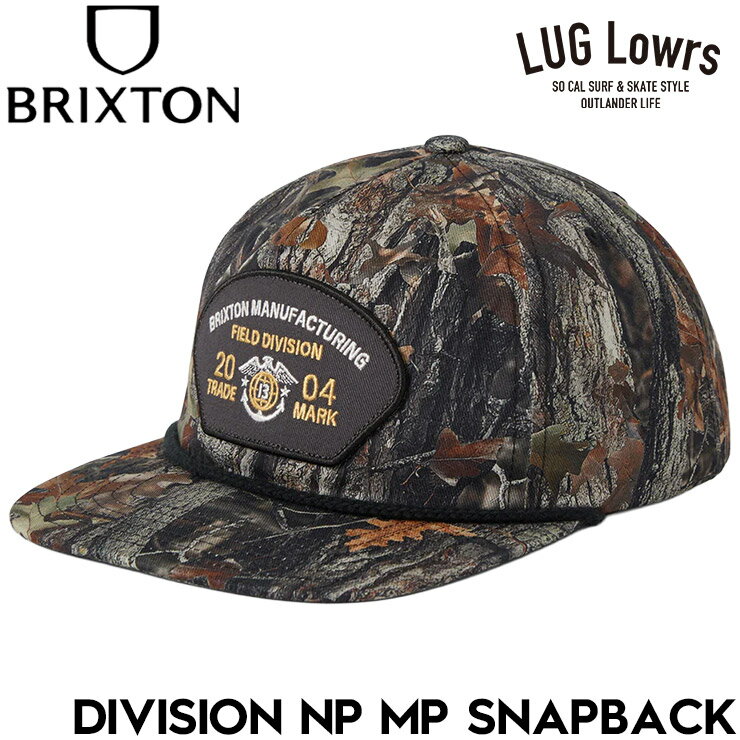 BRIXTON ブリクストン キャップ メンズ レディース スナップバックキャップ 5パネルキャップ フラットバイザー コットンキャップ 総柄 DIVISION NP MP SNAPBACK TRECM 12104 26SU 日本代理店正規品