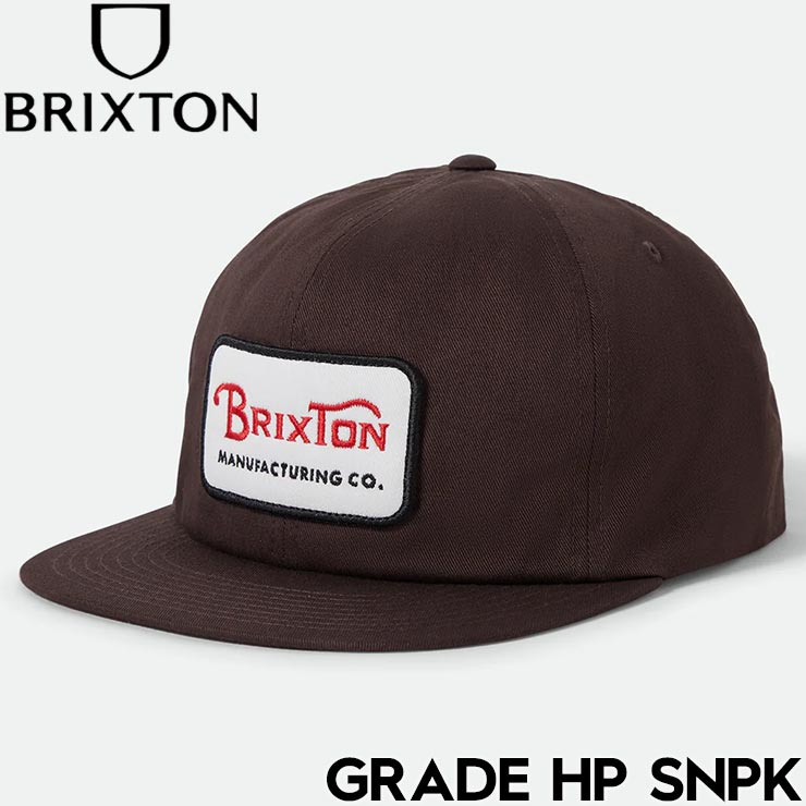 Rakuten - BRIXTON ブリクストン GRADE HP SNPK - PINECONE BROWN スナップバックキャップ 帽子 11697 25HO 日本代理店正規品