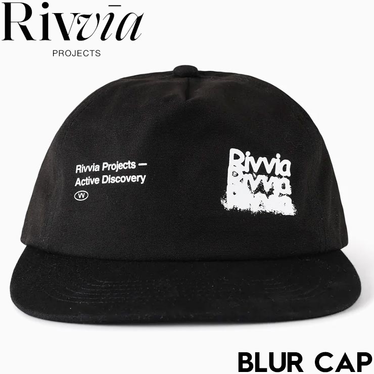 Rakuten - 【楽天スーパーセール 対象商品】 Rivvia PROJECTS リヴィアプロジェクツ BLUR CAP ストラップバックキャップ 帽子 RHW-25316 WASHED BLACK 日本代理店正規品