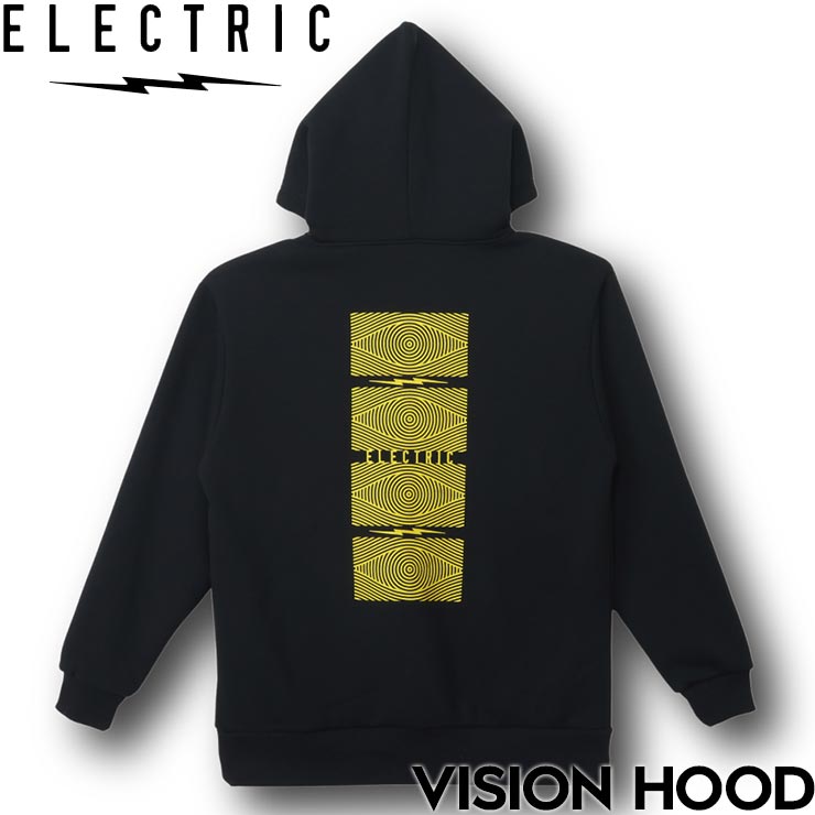 ELECTRIC エレクトリック VISION HOOD プルオーバーパーカー フーディ E25FU03 BLACK/YELLOW 日本代理店正規品