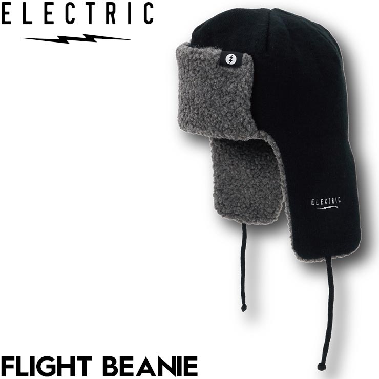 Rakuten - ELECTRIC エレクトリック FLIGHT BEANIE 帽子 耳当て付きニットキャップ イヤーフラップ フライトビーニー E25FC08 BLK 日本代理店正規品