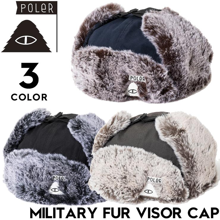 Rakuten - POLeR ポーラー MILITARY FUR VISOR CAP 帽子 イヤーフラップキャップ 253MCV0083 日本代理店正規品