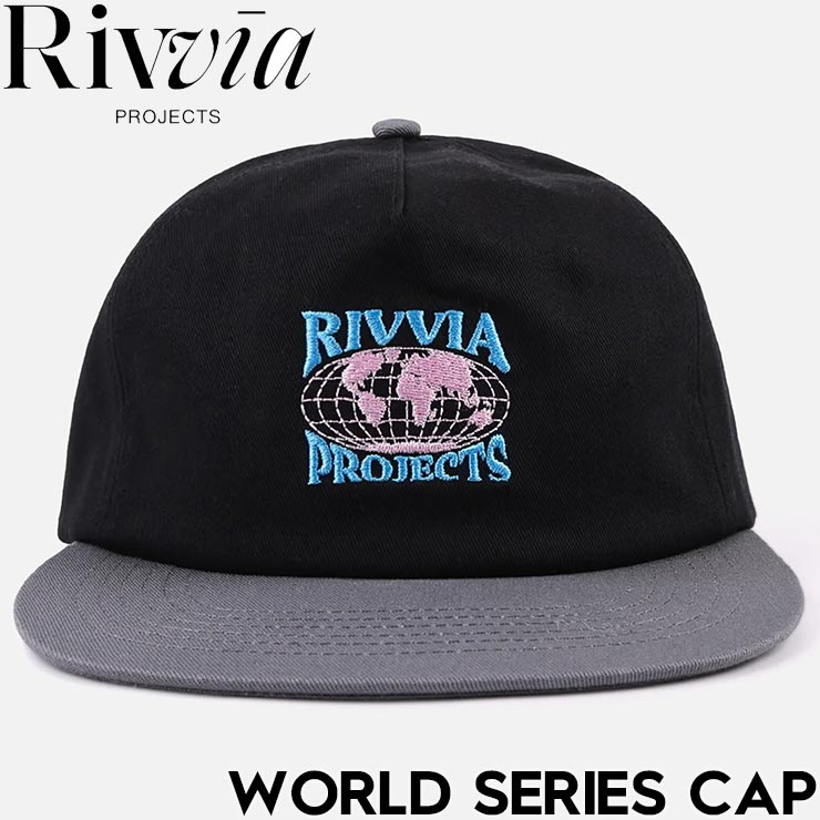 Rakuten - Rivvia PROJECTS リヴィアプロジェクツ WORLD SERIES CAP ストラップバックキャップ 帽子 RHW-25411 BLACK/GREY 日本代理店正規品