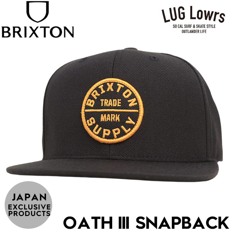 Rakuten - BRIXTON ブリクストン OATH III SNAPBACK スナップバックキャップ 帽子 日本限定カラー メンズ レディース 10777 BKGLD 26SP 日本代理店正規品