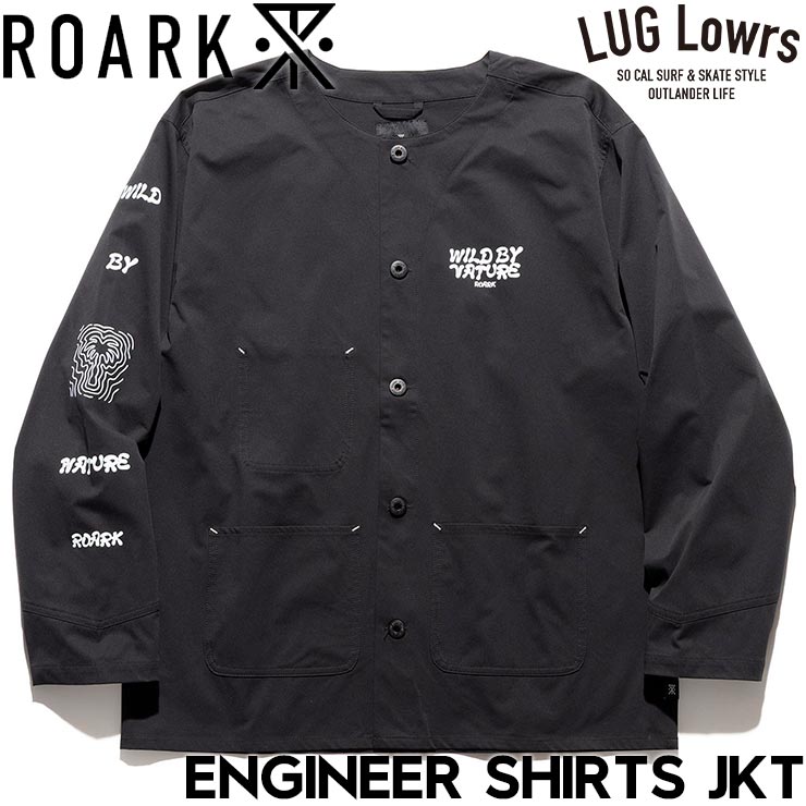 Rakuten - ROARK ロアーク ENGINEER SHIRTS JKT エンジニアジャケット メンズ シャツジャケット RJJ1201-BLK 26SP 日本代理店正規品
