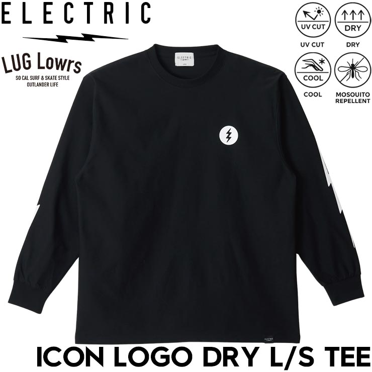 Rakuten - ELECTRIC エレクトリック ICON LOGO DRY L/S TEE ドライ素材 長袖Tシャツ ロングスリーブTEE ロンT メンズ レディース E26ST32 BLK 26SP 日本代理店正規品