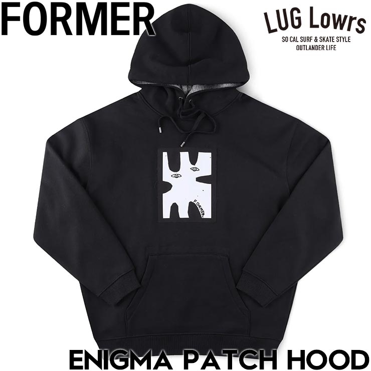 Rakuten - FORMER フォーマー ENIGMA PATCH HOOD メンズ パーカー スウェット フーディー ブラック FFL-26107 26SP 日本代理店正規品
