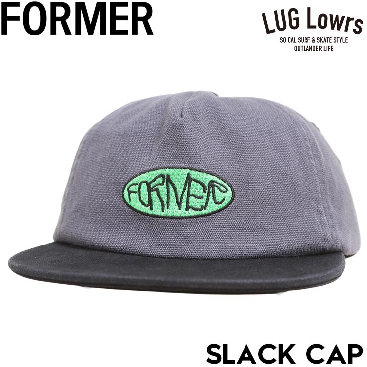 Rakuten - FORMER フォーマー SLACK CAP キャップ メンズ 帽子 5パネルキャップ スナップバック フラットバイザー FHW-26101 BLACK 26SP 日本代理店正規品