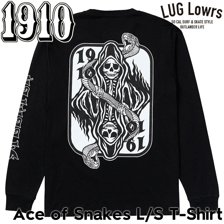 Rakuten - 1910 ナインティーンテン Ace of Snakes L/S T-Shirt ロンT メンズ 長袖Tシャツ スネークグラフィック 26SP 日本代理店正規品