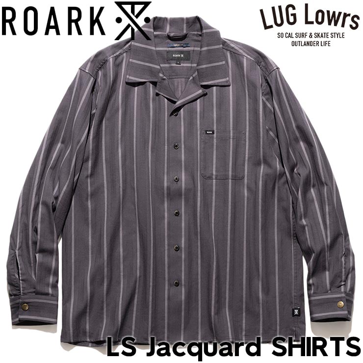 Rakuten - ROARK ロアーク LS Jacquard SHIRTS 長袖シャツ 開襟シャツ ジャガード RLWJ1200-BLK 日本代理店正規品
