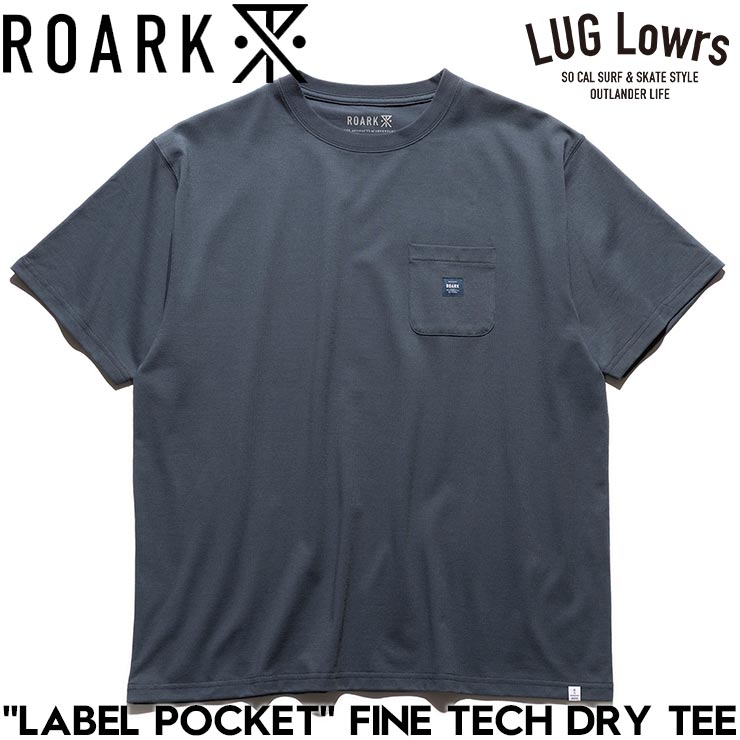 ROARK ロアーク メンズ Tシャツ 半袖 ポケットTシャツ ドライTシャツ 吸湿 消臭 LABEL POCKET FINE TECH DRY TEE RTJF1200-ORO 26SP 日本代理店正規品