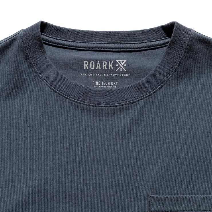 ROARK ロアーク メンズ Tシャツ 半袖 ポケットTシャツ ドライTシャツ 吸湿 消臭 LABEL POCKET FINE TECH DRY TEE RTJF1200-ORO 26SP 日本代理店正規品 3