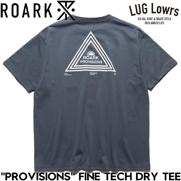 ROARK ロアーク メンズ Tシャツ 半袖 ポケットTシャツ ドライTシャツ 吸湿 消臭 バックプリント PROVISIONS FINE TECH DRY TEE RTJF1203-ORO 26SP 日本代理店正規品