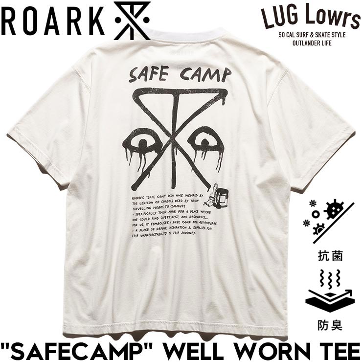 Rakuten - ROARK ロアーク メンズ Tシャツ 半袖 プリントTシャツ ヴィンテージ風 SAFECAMP WELL WORN TEE RTJM1201-WHT 26SP 日本代理店正規品