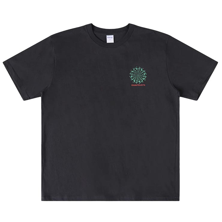 Rivvia PROJECTS リヴィアプロジェクツ メンズ Tシャツ 半袖 プリントTシャツ コットンTシャツ DIMENSION T-SHIRT PIGMENT BLACK RTE-26113 日本代理店正規品